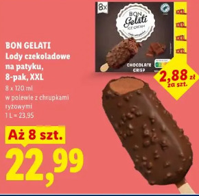 Bon Gelati Lody czekoladowe na patyku, 8-pak, XXL