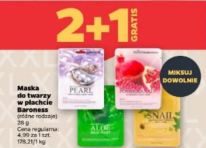 Maska do twarzy w płachcie Baroness 2+1 gratis