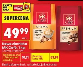 Kawa ziarnista MK Cafe Crema, Premium