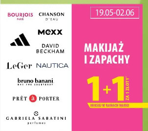 Makijaż i zapachy Bourjois Chanson d'Eau Mexx David Beckham Adidas Leger Nautica Bruno Banani Pret a Porter Gabriela Sabatini