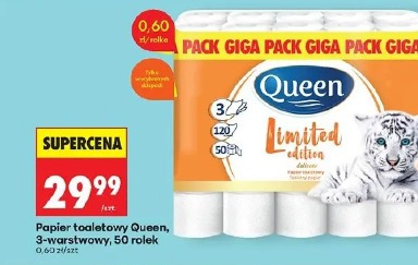 Papier toaletowy Queen, 3-warstwowy, 50 rolek