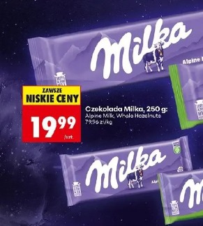 Czekolada Milka Alpine Milk, Whole Hazelnut