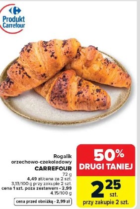 Rogalik orzechowo-czekoladowy Carrefour