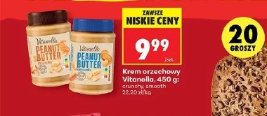 Krem orzechowy Vitanella crunchy, smooth