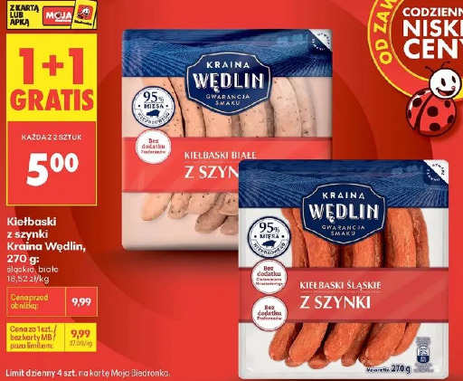 Kiełbaski z szynki Kraina Wędlin