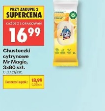 Mr Magic chusteczki cytrynowe 3x80 szt.