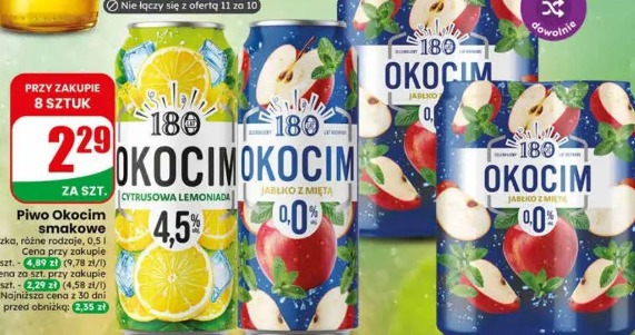 Okocim jabłko z miętą piwo