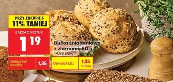 Bułka śniadaniowa z ziarnami