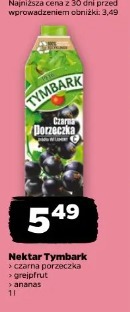 Nektar Tymbark czarna porzeczka grejpfrut ananas