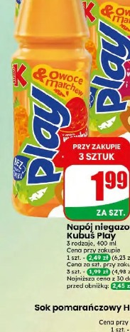 Napój niegazowany Kubuś Play owoce & marchew