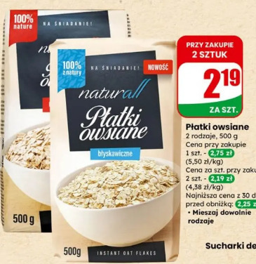 Płatki owsiane naturall