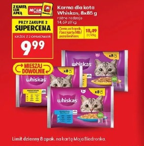 Karma dla kota Whiskas 8x85 g różne rodzaje
