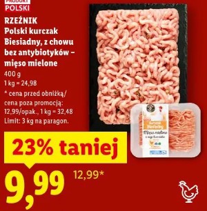 Rzeźnik Polski kurczak Biesiadny, z chowu bez antybiotyków – mięso mielone