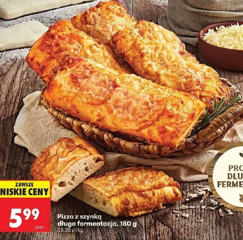 Pizza z szynką długa fermentacja
