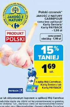 Polski czosnek JAKOŚĆ Z NATURY CARREFOUR