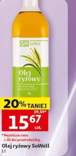 Olej ryżowy SoWell