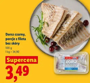 Dorsz czarny porcje z fileta bez skóry