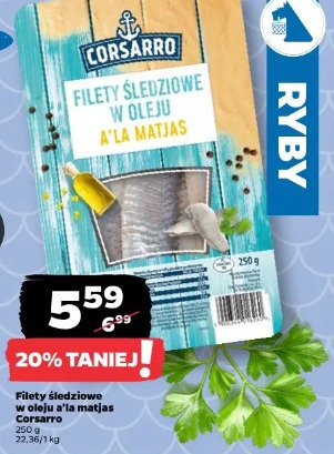 Filety śledziowe w oleju a'la matjas Corsarro
