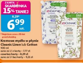 Kremowe mydło w płynie Cleanic Linen lub Cotton