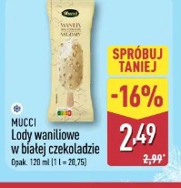 Mucci Lody waniliowe w białej czekoladzie