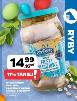 Wiejski filety śledziowe z cebulką w zalewie olejowej Corsarro