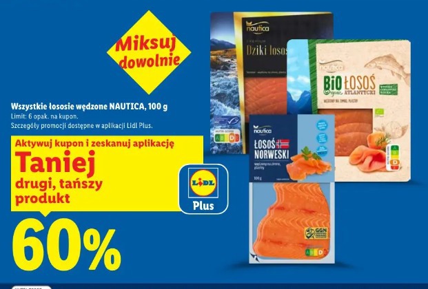Wszystkie łososie wędzone NAUTICA, 100g