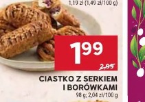 Ciastko z serkiem i borówkami