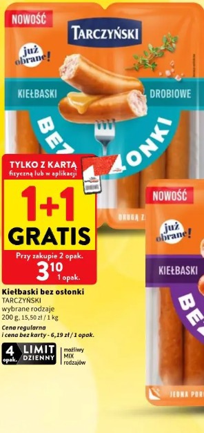 Kiełbaski bez osłonki drobiowe Tarczyński