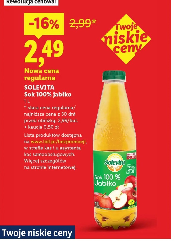 Solevita Sok 100% jabłko
