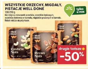 Wszystkie orzechy, migdały, pistacje Well Done