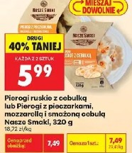 Pierogi ruskie z cebulką lub Pierogi z pieczarkami, mozzarellą i smażoną cebulą Nasze Smaki