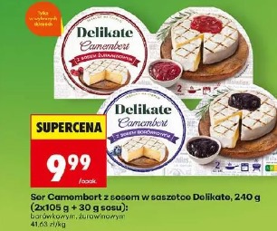Ser Camembert z sosem w saszetce Delikate