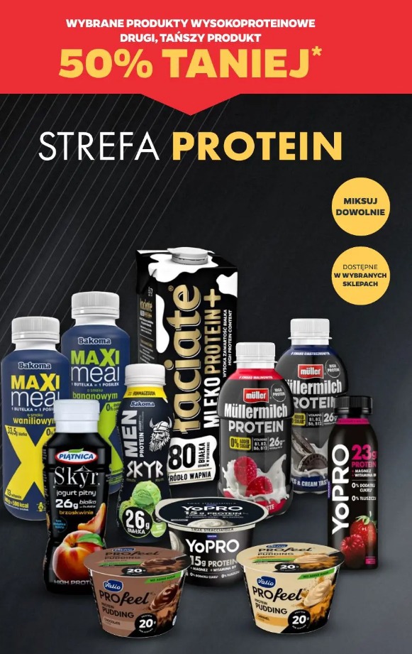 Wybrane produkty wysokoproteinowe