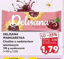Delisana Margarettka Ciastka z nadzieniem wiśniowym