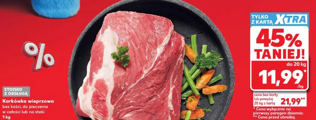 Karkówka wieprzowa bez kości, do pieczenia w całości lub na steki