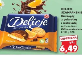 Delicje Szampańskie Biszkopty z galaretką i czekoladą