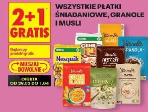 Wszystkie płatki śniadaniowe, granole i musli