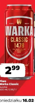 Piwo Warka Classic