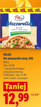 PILOS Ser mozzarella tarty, XXL