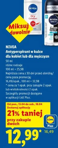 Nivea Antyperspirant w kulce dla kobiet lub dla mężczyzn