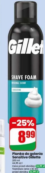 Pianka do golenia Sensitive Gillette