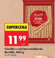 Ciastka rurki bez nadzienia Bonitki