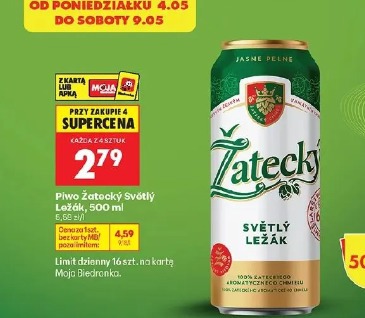 Piwo Žatecký Světlý Ležák, 500 ml