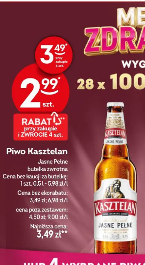 Piwo Kasztelan Jasne Pełne