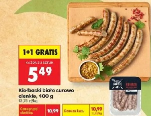 Kiełbaski białe surowe cienkie Czas na Grill
