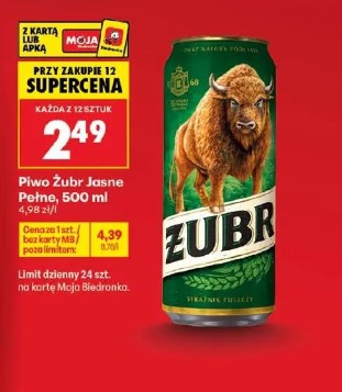 Żubr Jasne Pełne piwo