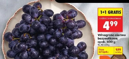 Winogrono ciemne bezpestkowe