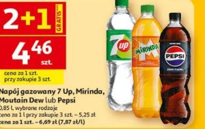 Napój gazowany 7 Up, Mirinda, Mountain Dew lub Pepsi