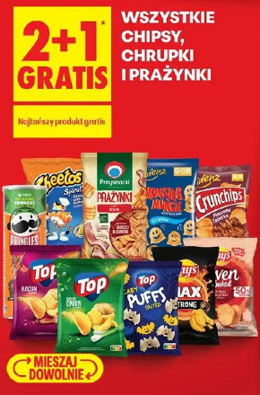 Wszystkie chipsy, chrupki i prażynki