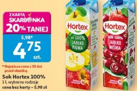 Sok Hortex 100% 1 l, wybrane rodzaje